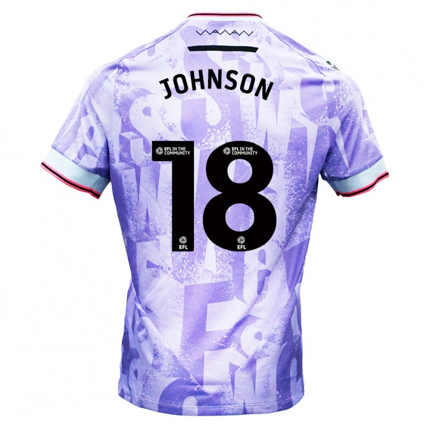 Danxen Män Marvin Johnson #18 Lila Vit Bortatröja Matchtröjor 2025/26 Tröjor T-Tröja