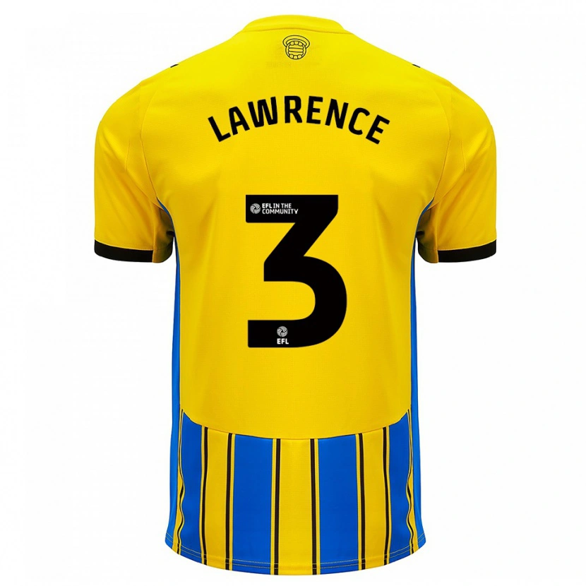 Danxen Män Nico Lawrence #3 Blå Gul Bortatröja Matchtröjor 2025/26 Tröjor T-Tröja
