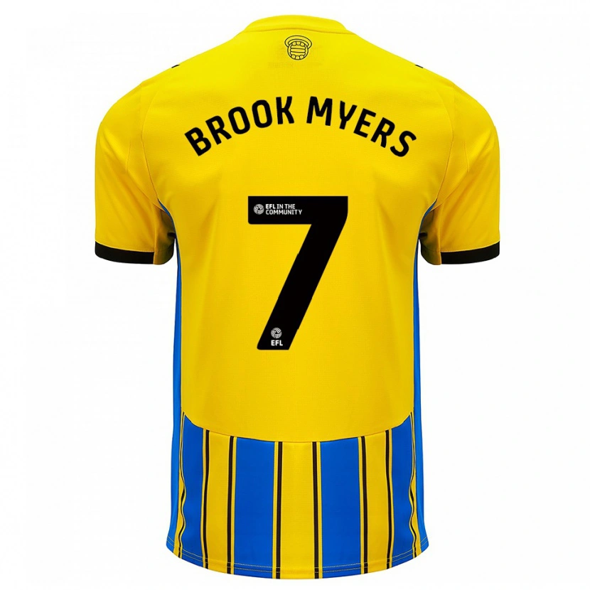 Danxen Män Brook Myers #7 Blå Gul Bortatröja Matchtröjor 2025/26 Tröjor T-Tröja