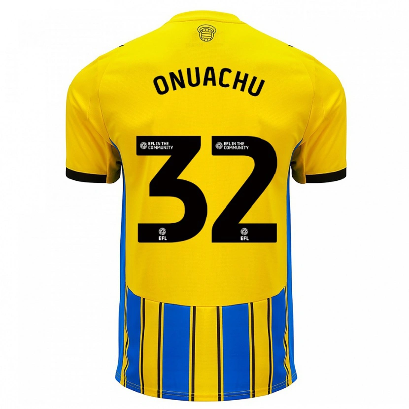 Danxen Män Paul Onuachu #32 Blå Gul Bortatröja Matchtröjor 2025/26 Tröjor T-Tröja