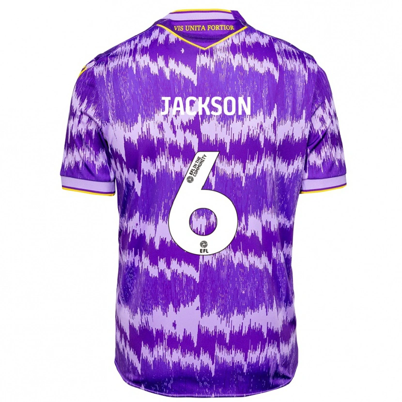 Danxen Män Jackson Kelly #6 Lila Gul Bortatröja Matchtröjor 2025/26 Tröjor T-Tröja