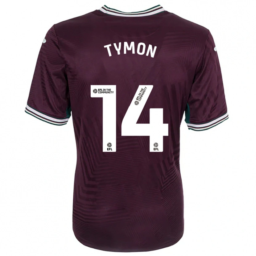 Danxen Män Josh Tymon #14 Rost Röd Vit Bortatröja Matchtröjor 2025/26 Tröjor T-Tröja