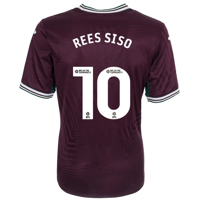 Danxen Män Ramon Rees-Siso #10 Rost Röd Vit Bortatröja Matchtröjor 2025/26 Tröjor T-Tröja