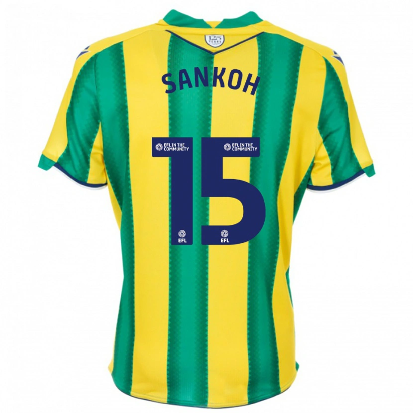 Danxen Män Umar Sankoh #15 Gul Grön Bortatröja Matchtröjor 2025/26 Tröjor T-Tröja