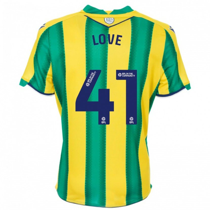 Danxen Män Layton Love #41 Gul Grön Bortatröja Matchtröjor 2025/26 Tröjor T-Tröja