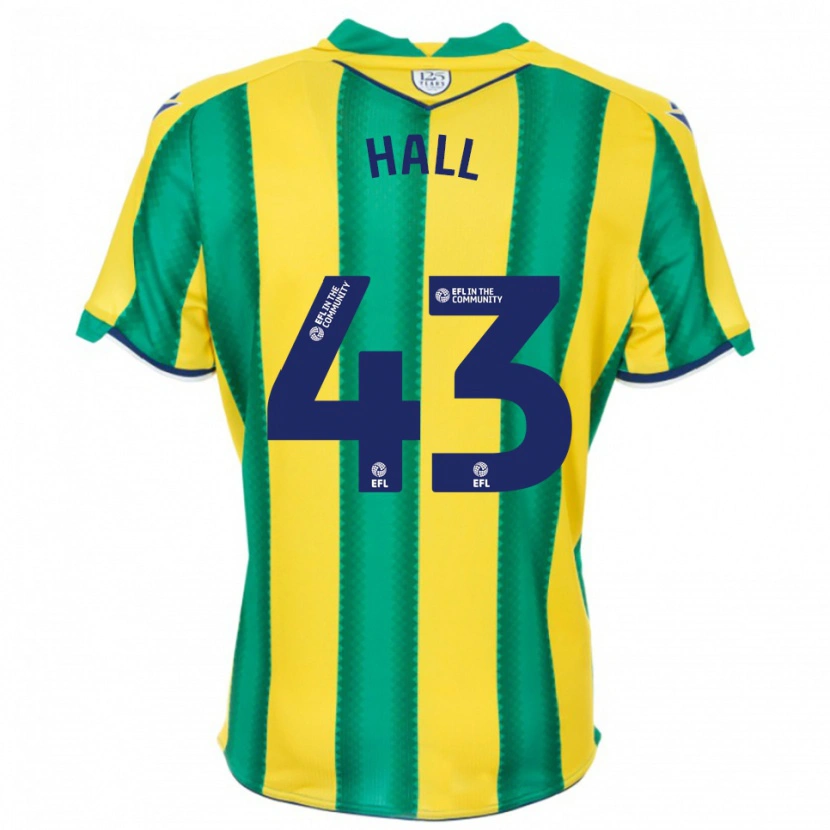 Danxen Män Reece Hall #43 Gul Grön Bortatröja Matchtröjor 2025/26 Tröjor T-Tröja