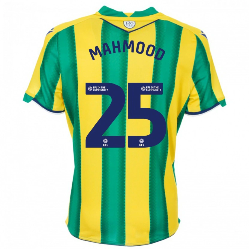 Danxen Män Mahmood #25 Gul Grön Bortatröja Matchtröjor 2025/26 Tröjor T-Tröja