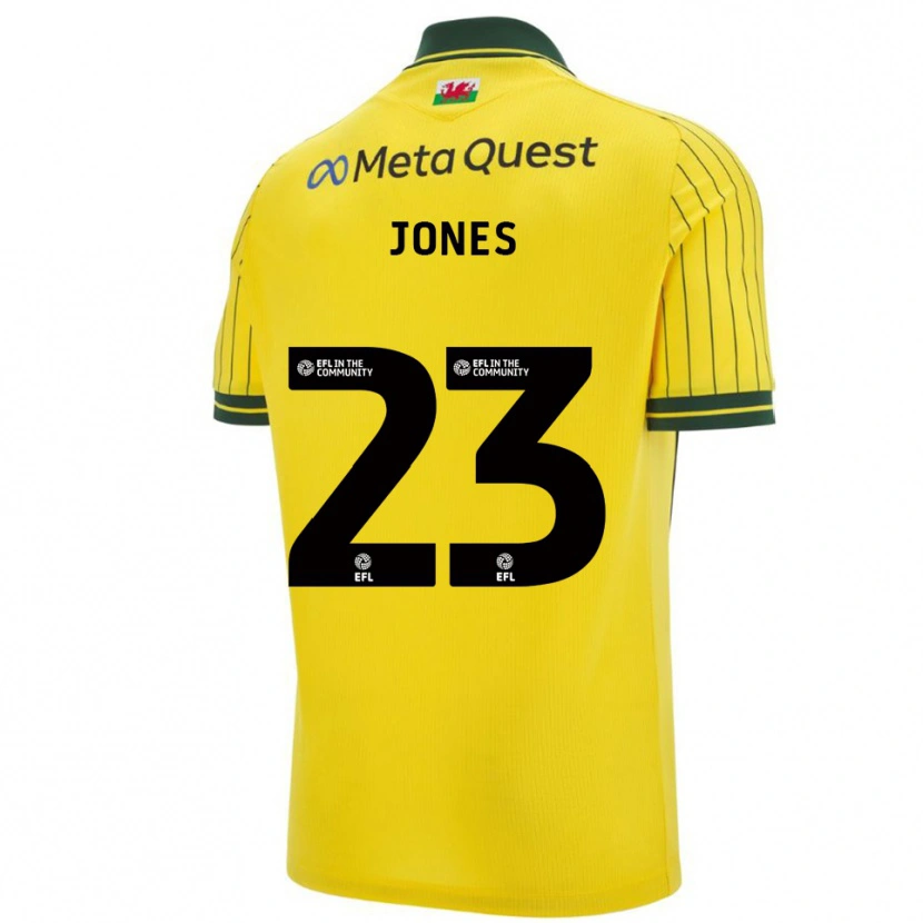 Danxen Män Ruby Jones #23 Gul Grön Bortatröja Matchtröjor 2025/26 Tröjor T-Tröja