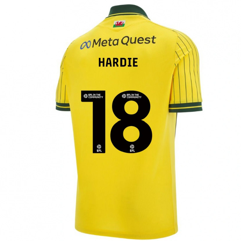 Danxen Män Ryan Hardie #18 Gul Grön Bortatröja Matchtröjor 2025/26 Tröjor T-Tröja