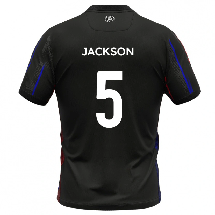Danxen Män Ben Jackson #5 Svart Rött Bortatröja Matchtröjor 2025/26 Tröjor T-Tröja