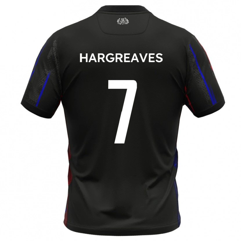 Danxen Män Cameron Hargreaves #7 Svart Rött Bortatröja Matchtröjor 2025/26 Tröjor T-Tröja