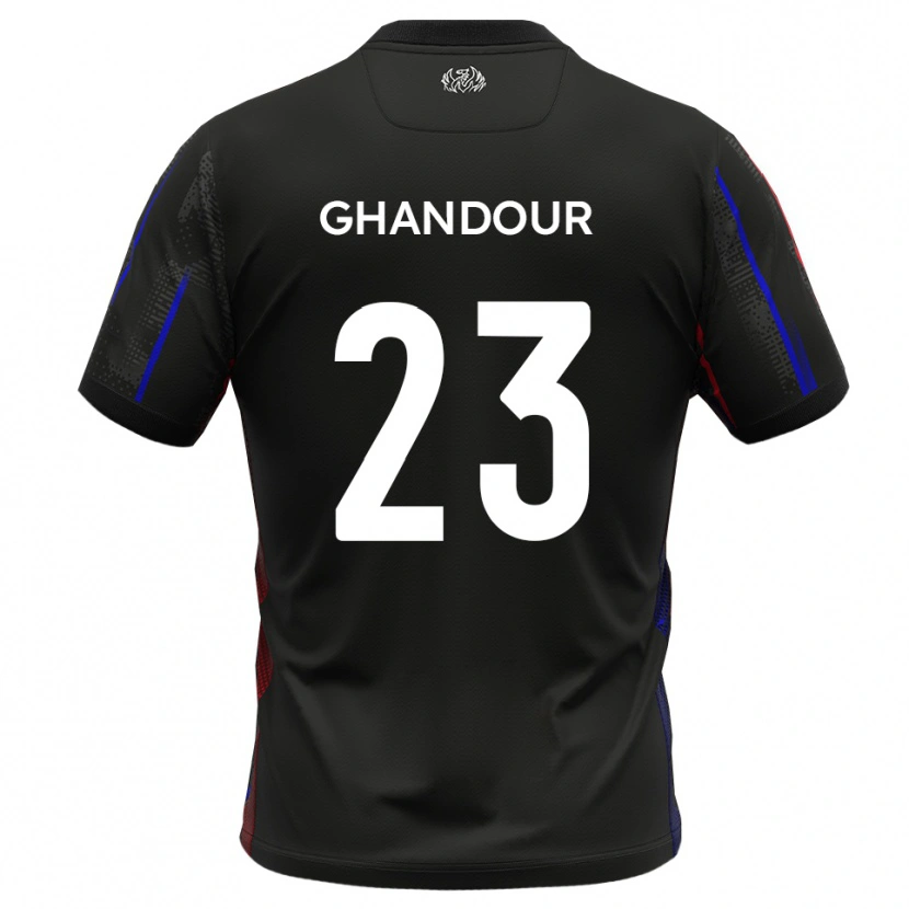 Danxen Män Hady Ghandour #23 Svart Rött Bortatröja Matchtröjor 2025/26 Tröjor T-Tröja