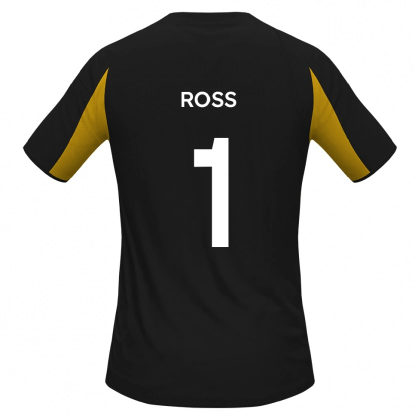 Danxen Män Ethan Ross #1 Svart Gul Bortatröja Matchtröjor 2025/26 Tröjor T-Tröja