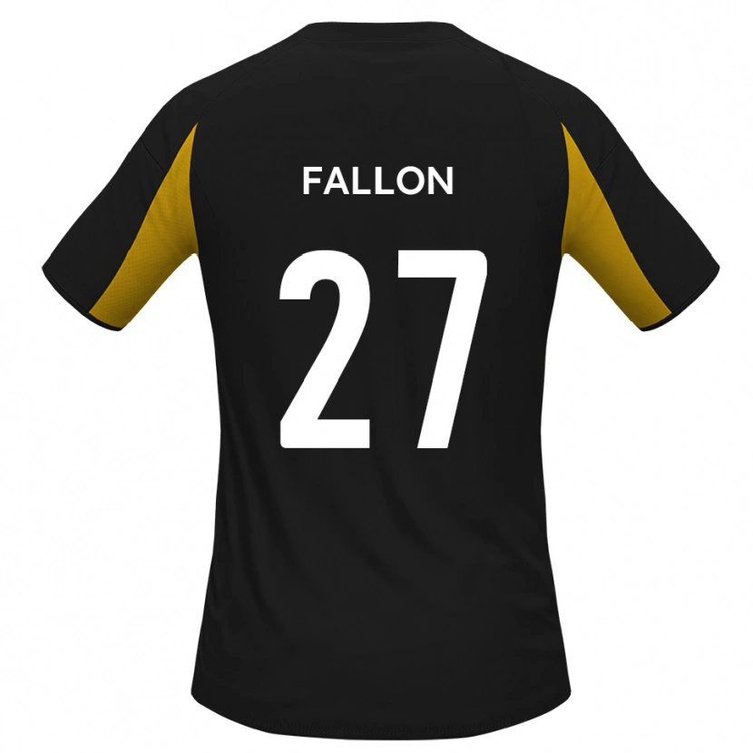 Danxen Män Louie Fallon #27 Svart Gul Bortatröja Matchtröjor 2025/26 Tröjor T-Tröja
