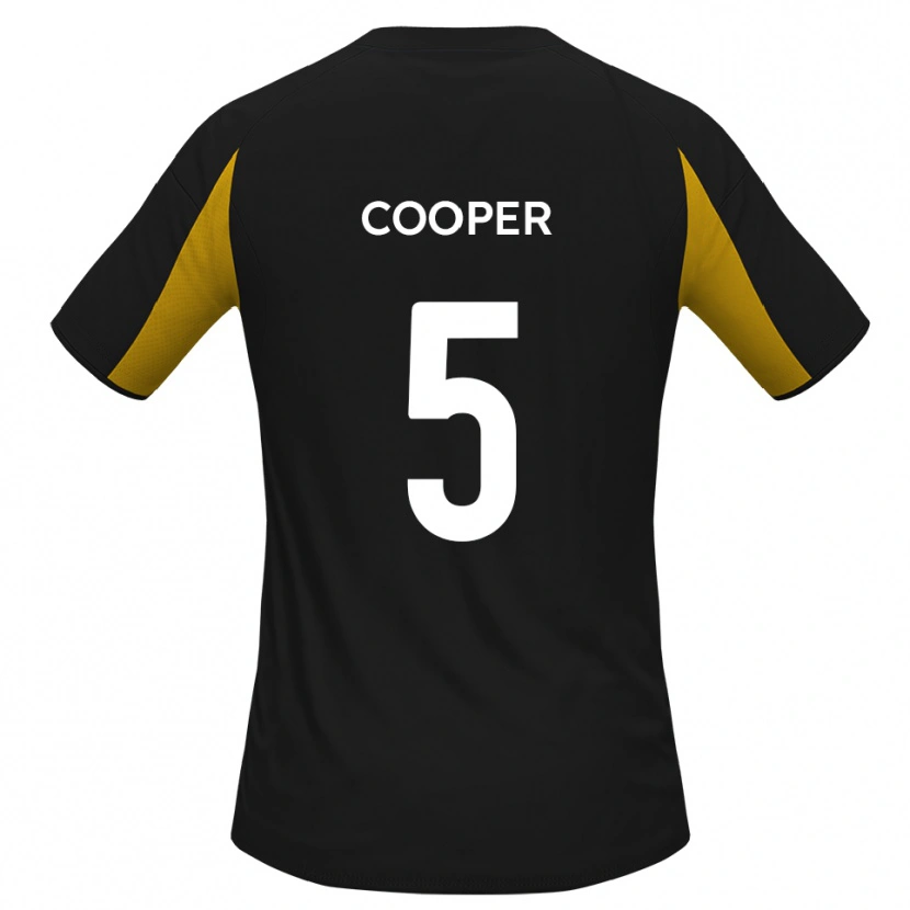 Danxen Män Jake Cooper #5 Svart Gul Bortatröja Matchtröjor 2025/26 Tröjor T-Tröja