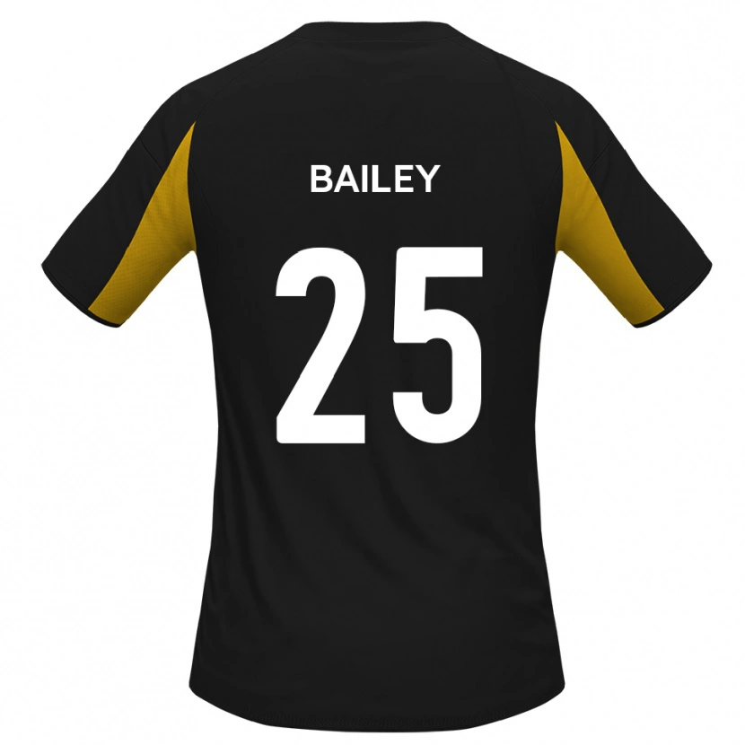 Danxen Män Joel Bailey #25 Svart Gul Bortatröja Matchtröjor 2025/26 Tröjor T-Tröja