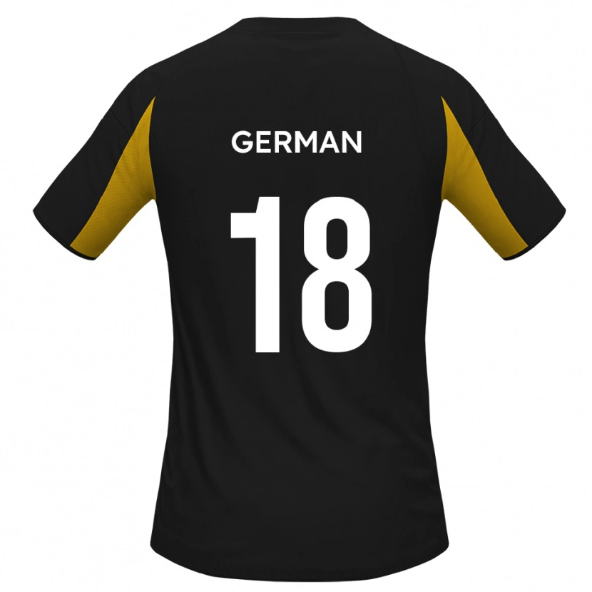 Danxen Män Owen German #18 Svart Gul Bortatröja Matchtröjor 2025/26 Tröjor T-Tröja