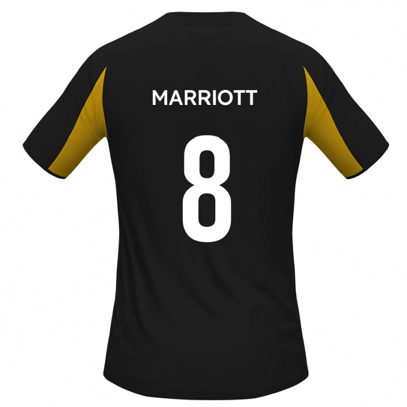 Danxen Män Isaac Marriott #8 Svart Gul Bortatröja Matchtröjor 2025/26 Tröjor T-Tröja