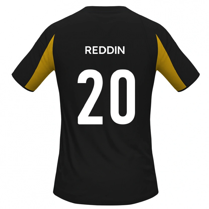 Danxen Män Kahrel Reddin #20 Svart Gul Bortatröja Matchtröjor 2025/26 Tröjor T-Tröja