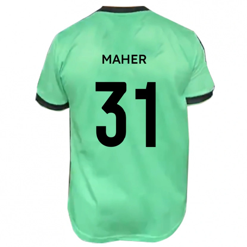 Danxen Män Niall Maher #31 Turkos Svart Bortatröja Matchtröjor 2025/26 Tröjor T-Tröja