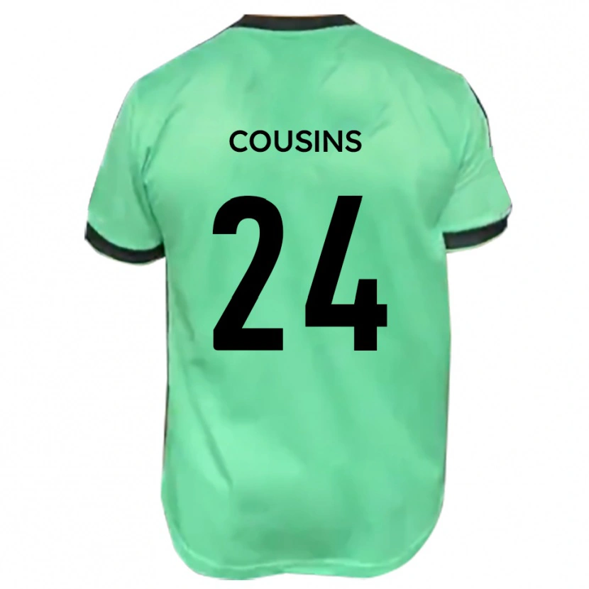 Danxen Män Jordan Cousins #24 Turkos Svart Bortatröja Matchtröjor 2025/26 Tröjor T-Tröja