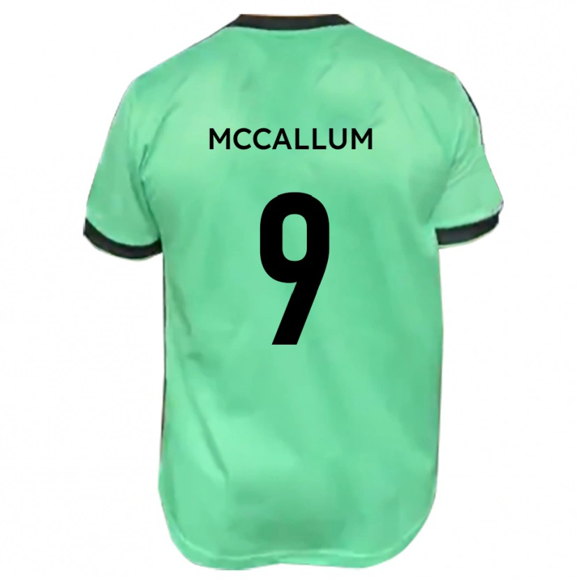 Danxen Män Paul Mccallum #9 Turkos Svart Bortatröja Matchtröjor 2025/26 Tröjor T-Tröja