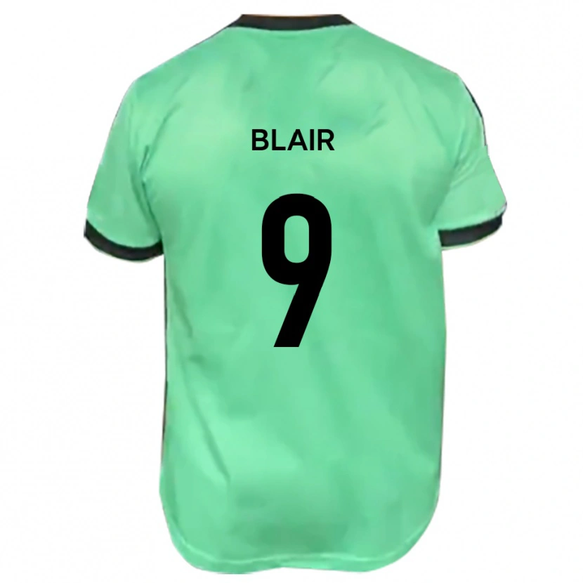 Danxen Män Aaron Blair #9 Turkos Svart Bortatröja Matchtröjor 2025/26 Tröjor T-Tröja