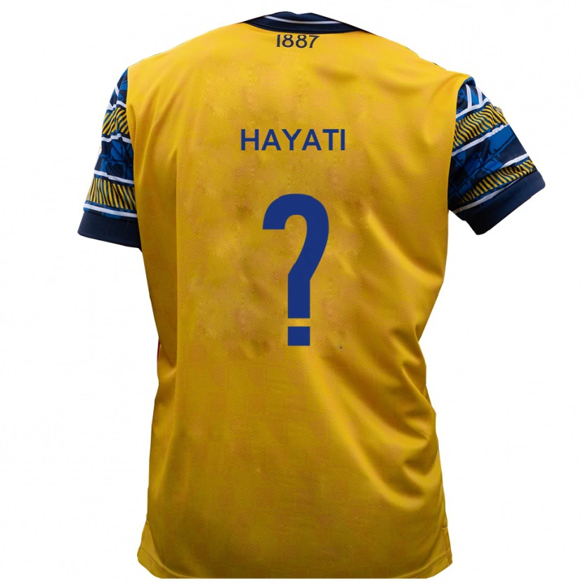Danxen Män Kooshan Hayati #0 Gul Svart Bortatröja Matchtröjor 2025/26 Tröjor T-Tröja