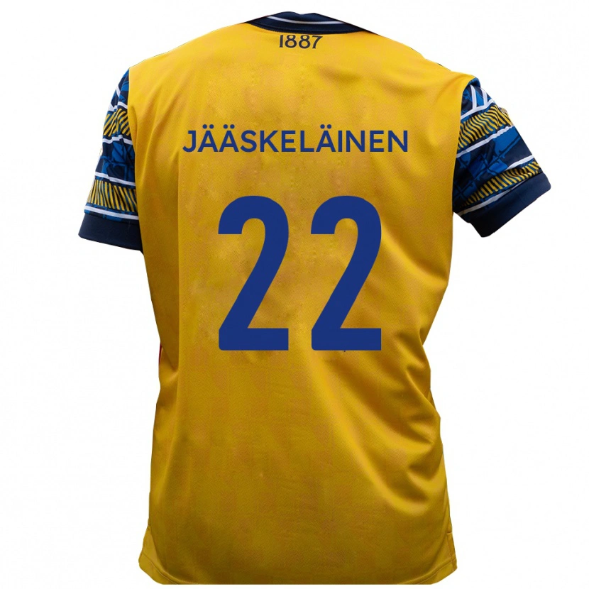 Danxen Män Will Jääskeläinen #22 Gul Svart Bortatröja Matchtröjor 2025/26 Tröjor T-Tröja