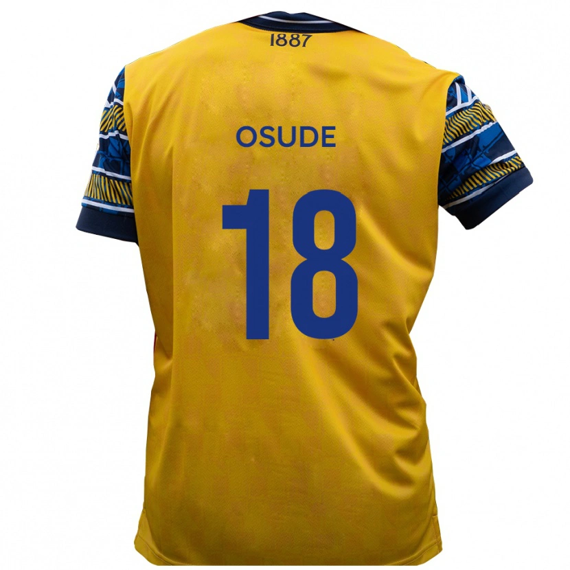 Danxen Män Joshua Osude #18 Gul Svart Bortatröja Matchtröjor 2025/26 Tröjor T-Tröja