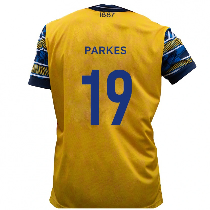 Danxen Män Sonny Parkes #19 Gul Svart Bortatröja Matchtröjor 2025/26 Tröjor T-Tröja