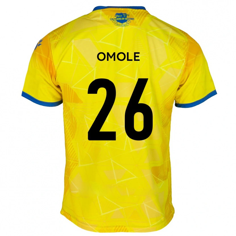 Danxen Män Tobi Omole #26 Gult Blått Bortatröja Matchtröjor 2025/26 Tröjor T-Tröja