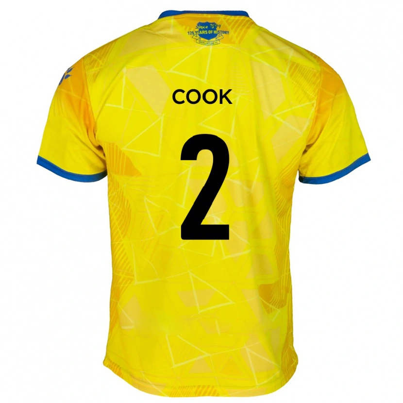 Danxen Män Jack Cook #2 Gult Blått Bortatröja Matchtröjor 2025/26 Tröjor T-Tröja