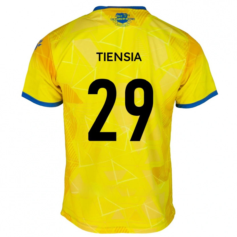Danxen Män Junior Tiensia #29 Gult Blått Bortatröja Matchtröjor 2025/26 Tröjor T-Tröja