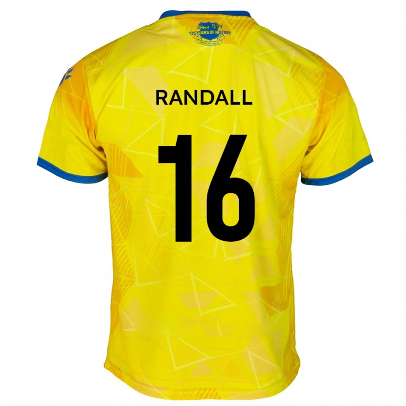 Danxen Män Will Randall #16 Gult Blått Bortatröja Matchtröjor 2025/26 Tröjor T-Tröja