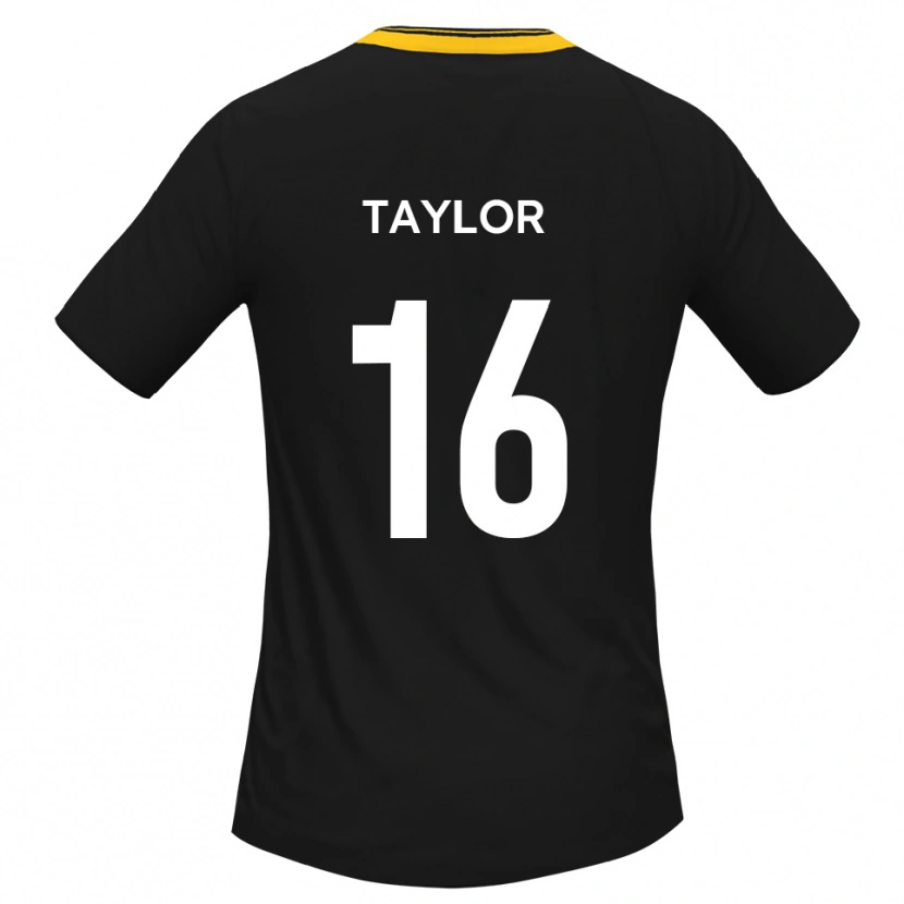 Danxen Män Jack Taylor #16 Svart Gult Bortatröja Matchtröjor 2025/26 Tröjor T-Tröja