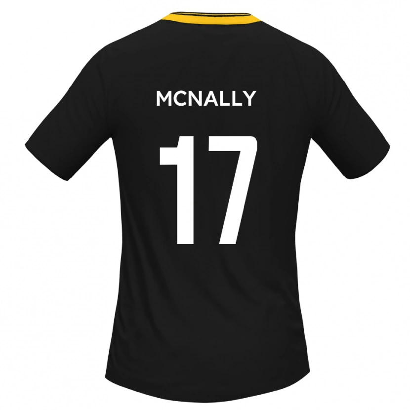 Danxen Män Jordan Mcnally #17 Svart Gult Bortatröja Matchtröjor 2025/26 Tröjor T-Tröja
