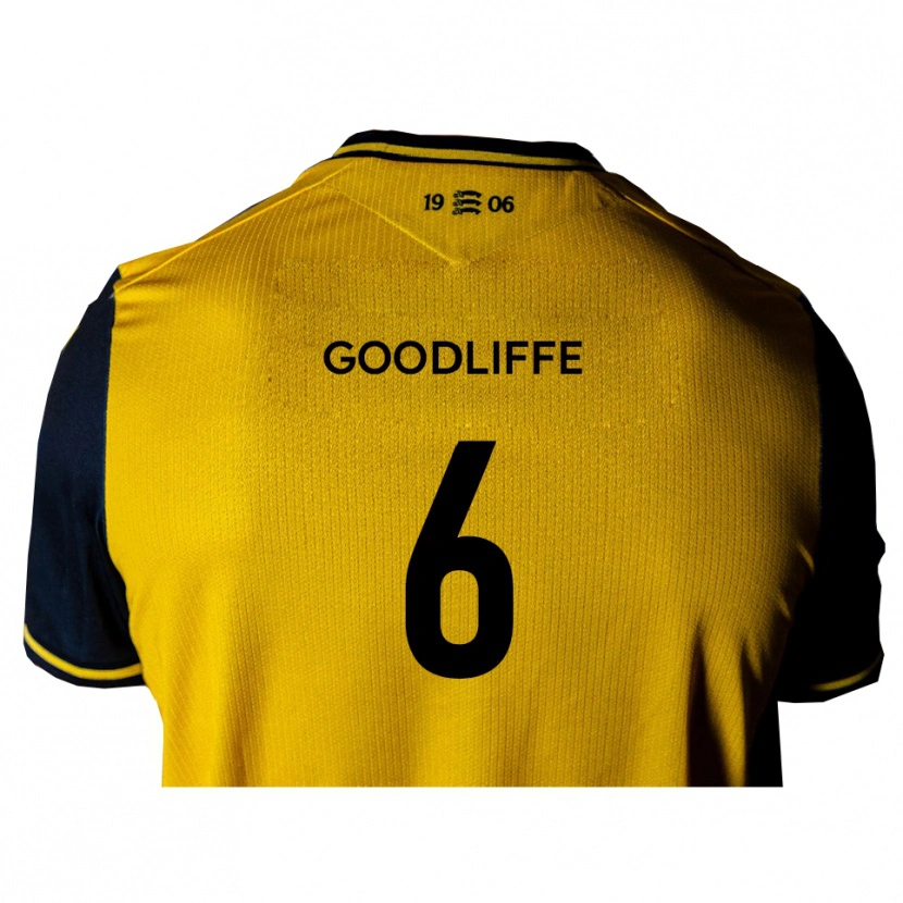 Danxen Män Ben Goodliffe #6 Gul Svart Bortatröja Matchtröjor 2025/26 Tröjor T-Tröja