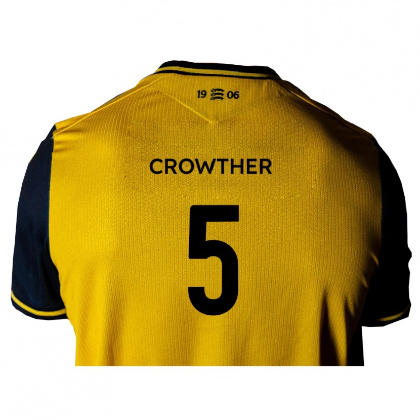 Danxen Män Adam Crowther #5 Gul Svart Bortatröja Matchtröjor 2025/26 Tröjor T-Tröja