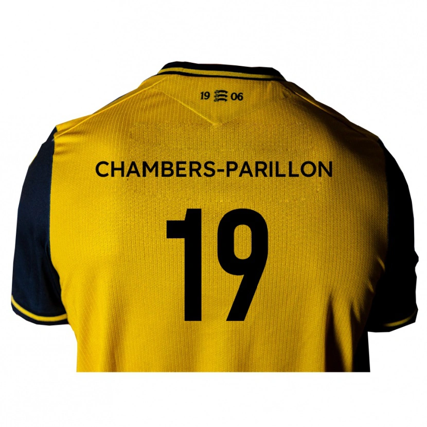 Danxen Män Leon Chambers-Parillon #19 Gul Svart Bortatröja Matchtröjor 2025/26 Tröjor T-Tröja