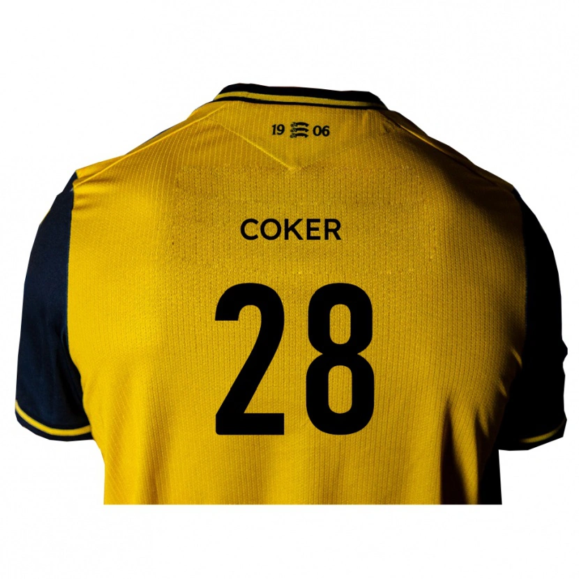 Danxen Män Oliver Coker #28 Gul Svart Bortatröja Matchtröjor 2025/26 Tröjor T-Tröja