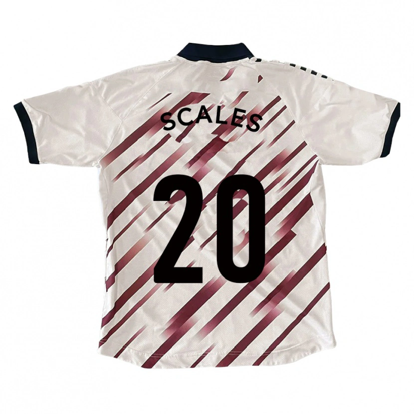 Danxen Män Kian Scales #20 Vit Röd Bortatröja Matchtröjor 2025/26 Tröjor T-Tröja
