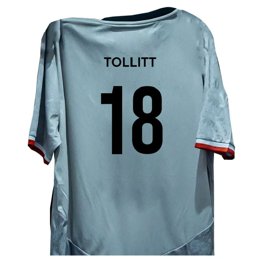 Danxen Män Ben Tollitt #18 Vit Svart Bortatröja Matchtröjor 2025/26 Tröjor T-Tröja