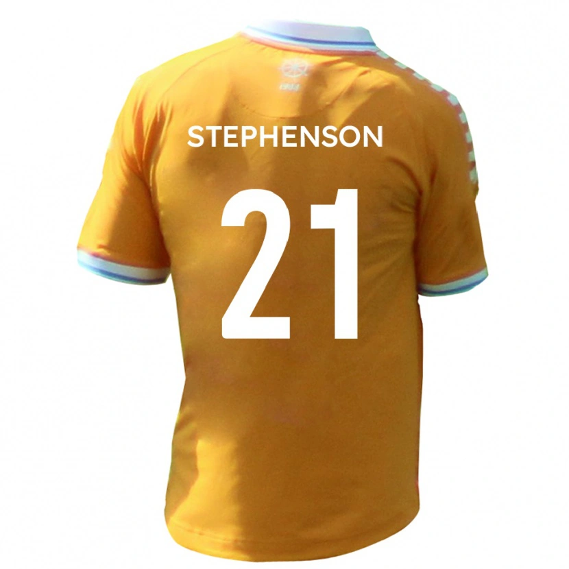 Danxen Män Louis Stephenson #21 Gul Blå Bortatröja Matchtröjor 2025/26 Tröjor T-Tröja