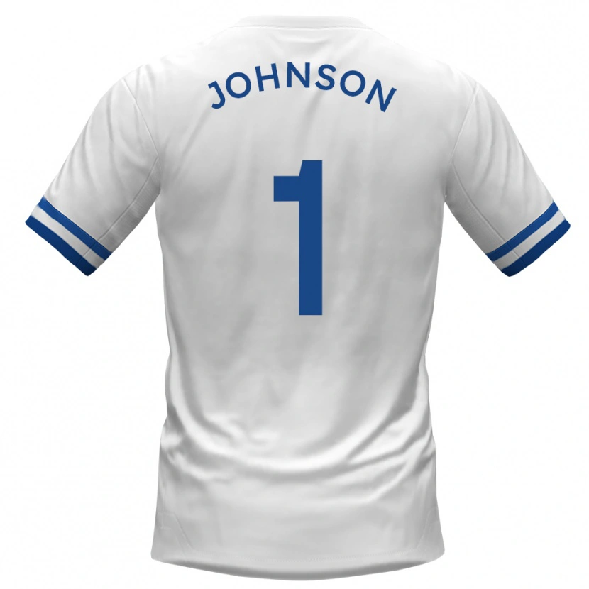 Danxen Män Sam Johnson #1 Vit Blå Bortatröja Matchtröjor 2025/26 Tröjor T-Tröja