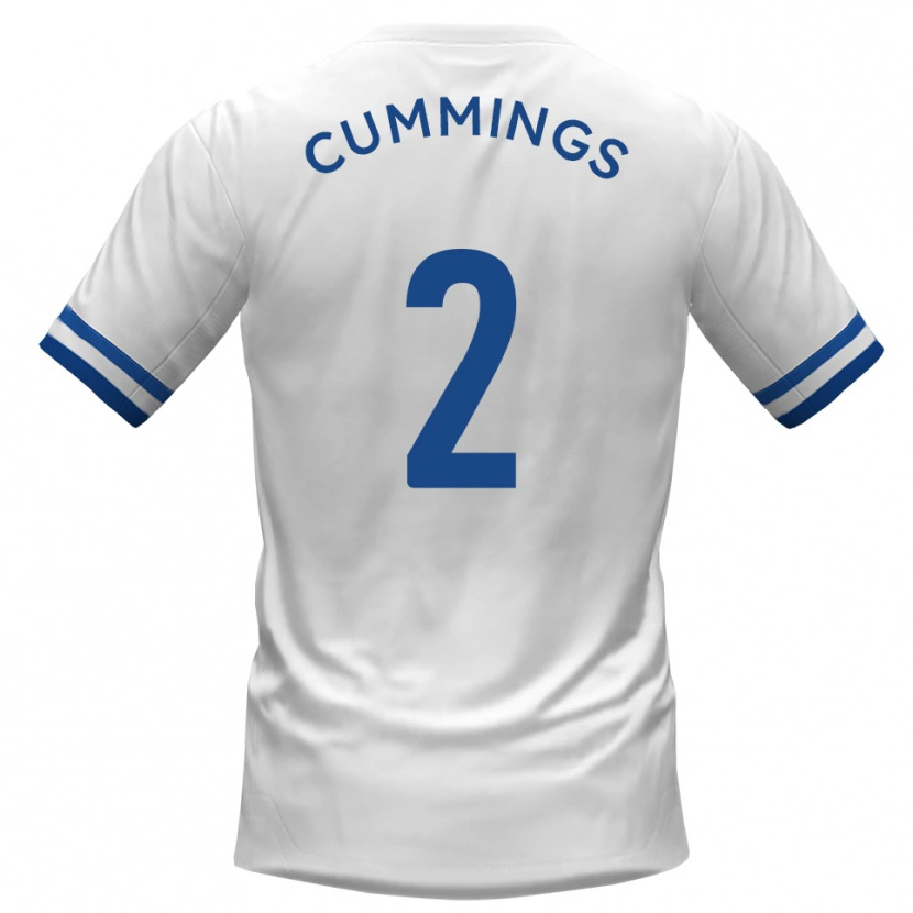 Danxen Män Jo Cummings #2 Vit Blå Bortatröja Matchtröjor 2025/26 Tröjor T-Tröja