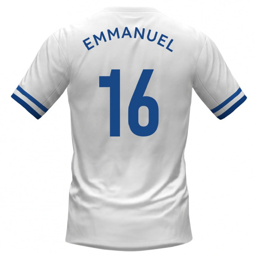 Danxen Män Josh Emmanuel #16 Vit Blå Bortatröja Matchtröjor 2025/26 Tröjor T-Tröja