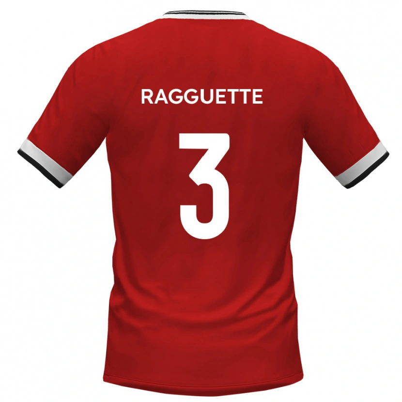 Danxen Män Jordan Ragguette #3 Vit Svart Bortatröja Matchtröjor 2025/26 Tröjor T-Tröja