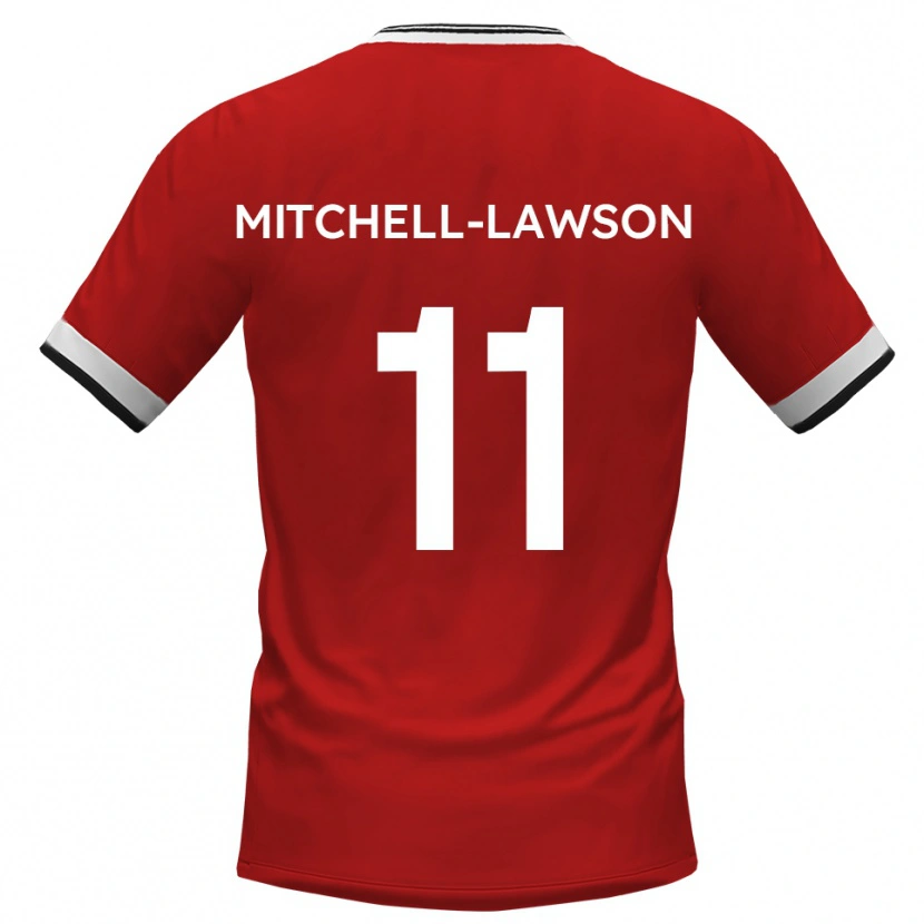 Danxen Män Jayden Mitchell-Lawson #11 Vit Svart Bortatröja Matchtröjor 2025/26 Tröjor T-Tröja