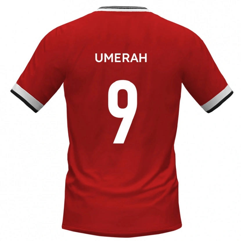 Danxen Män Josh Umerah #9 Vit Svart Bortatröja Matchtröjor 2025/26 Tröjor T-Tröja